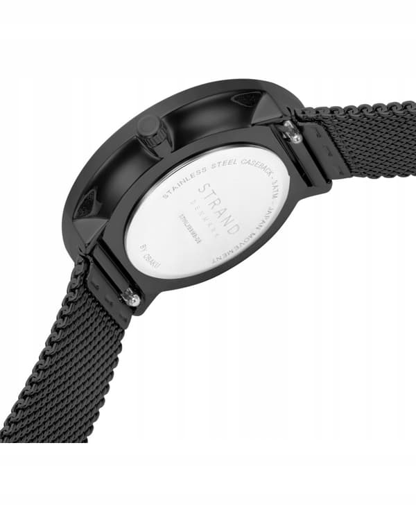 Nyt originalt dameur Strand by Obaku S700LXBBMB-DB sort, æske