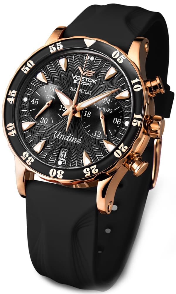 Uusi alkuperäinen naisten rannekello Vostok Europe VK64-515B568 Undine Chrono