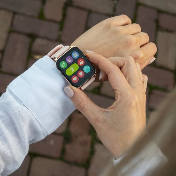 BREND Smartwatch för Damer och Herrar – Sportklocka med Stegräknare – Svart