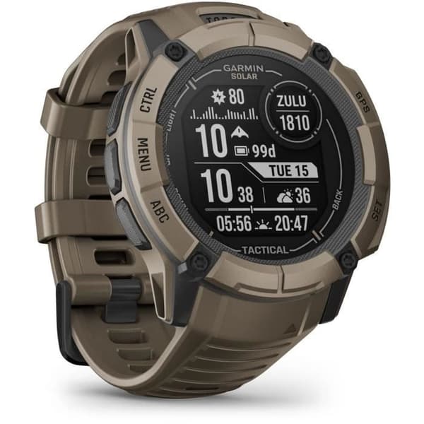 Ansluten GPS-klocka - GARMIN - Instinct 2X Tactical Edition Coyote Tan