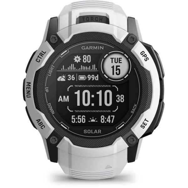 Ansluten GPS-klocka - GARMIN - Instinct 2X Solar White