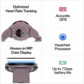 Miniatyrbilde 10 av 11: BRUKT Smartklokke med Pedometer Polar Syrin Lilla 1,2" 45 mm (Fikset A)