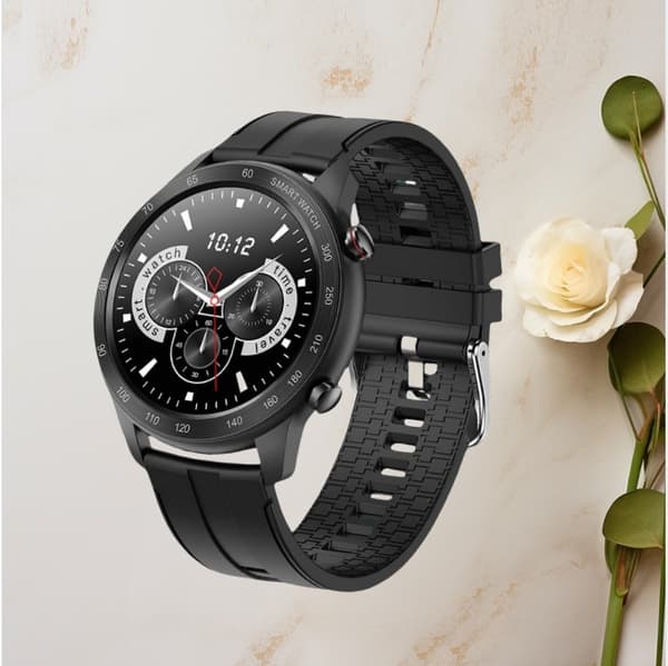 INF Snygg Svart MX5 Smartwatch med Bluetooth-samtal