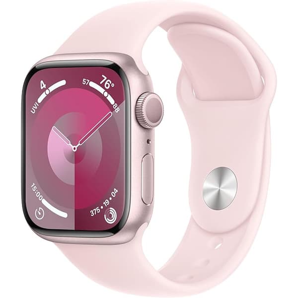 APPLE Watch Series 9 45mm GPS Aluminium Sportbandje M/L Roze (Roze) MR9H3QF/A