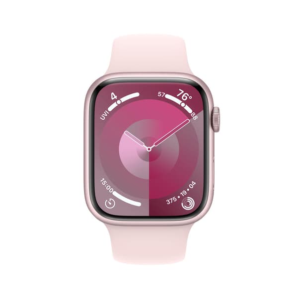 APPLE Watch Series 9 45mm GPS Aluminium Sportbandje M/L Roze (Roze) MR9H3QF/A