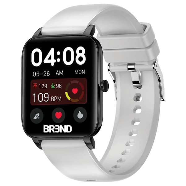 BREND Smartwatch för Damer och Herrar – Sportklocka med Stegräknare – Vit