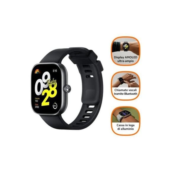 Connected klocka Xiaomi Redmi Watch 4 Black - Connected klocka