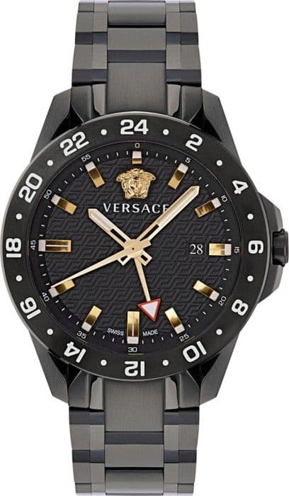 Klocka - Versace - VE2W00622 - Rostfritt stål svart - 45 mm - Vattentålig 5 bar