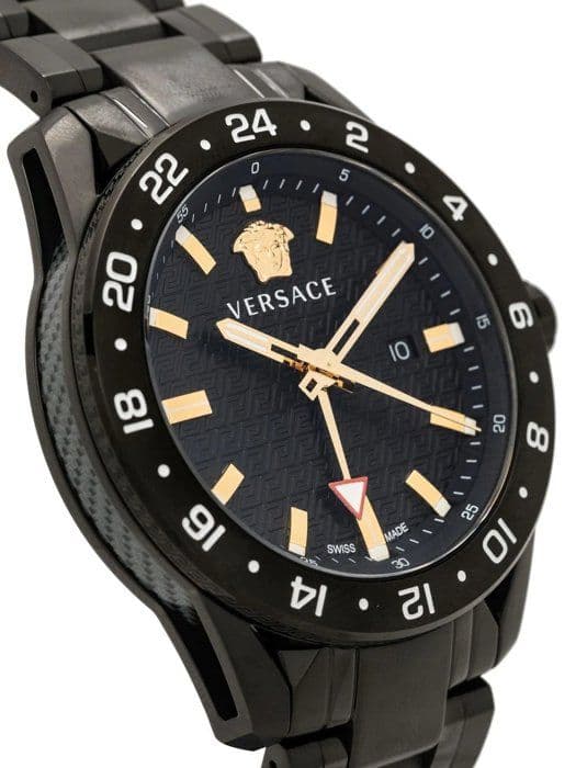 Klocka - Versace - VE2W00622 - Rostfritt stål svart - 45 mm - Vattentålig 5 bar