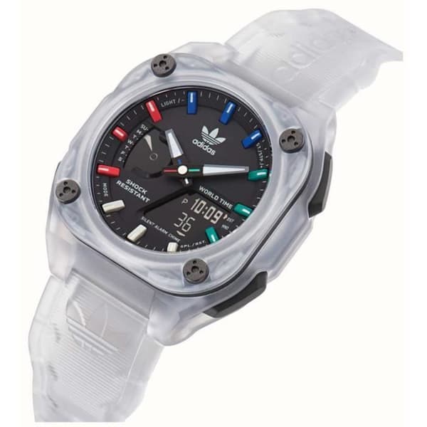 Klocka - Adidas - AOST23057 - Transparent Plast - 45 mm - Vattentålig 10 bar