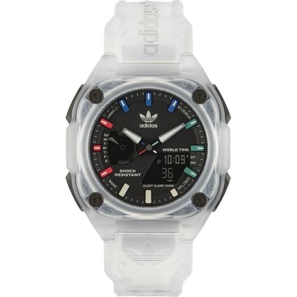 Klocka - Adidas - AOST23057 - Transparent Plast - 45 mm - Vattentålig 10 bar