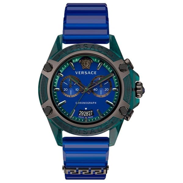 Versace Klocka - Herr - VEZ701122 - Blå plast - 44 mm - 3 bar