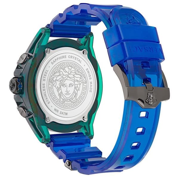 Versace Klocka - Herr - VEZ701122 - Blå plast - 44 mm - 3 bar