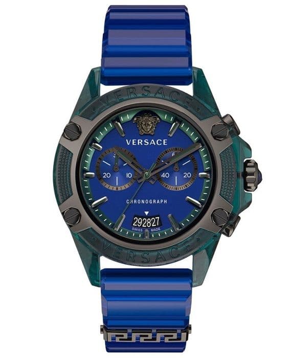 Versace Klocka - Herr - VEZ701122 - Blå plast - 44 mm - 3 bar