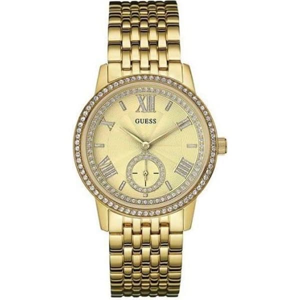 Damklocka - Guess - W0573L2 - Kvarts - Guld - 39 mm