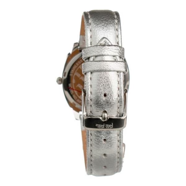 Kvinnotime - Folli Follie - WF14T021SSS - Kvarts - Läder - Silverfärgad