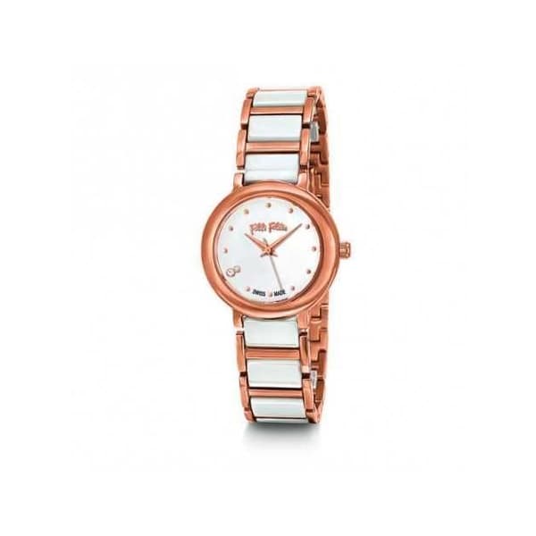 Kvinnoarmband - Folli Follie - WF15R011BSW - Kvarts - Ø 28 mm - Vit Stål