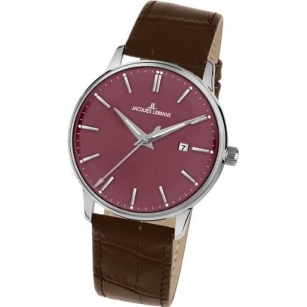 Herrur - Jacques Lemans - N-213E - Kalvskinn - Kvarts - Analogisk