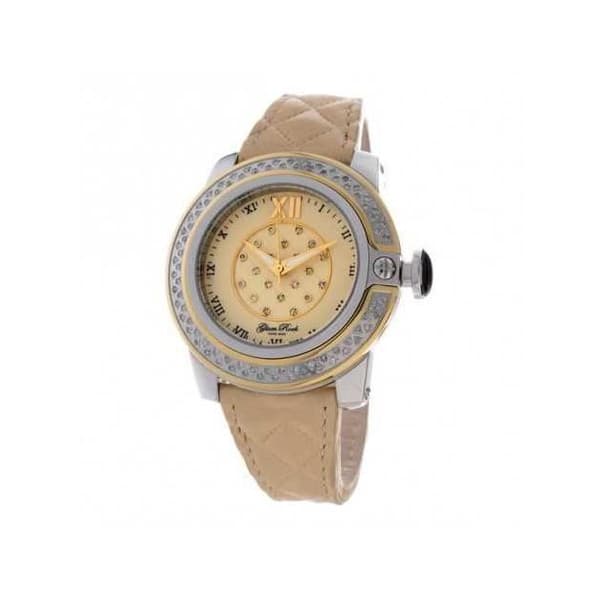 Klocka - Glam Rock - GR32062D - Läder - Guld - Ø 44 mm - Vattentålighet 10 Atm