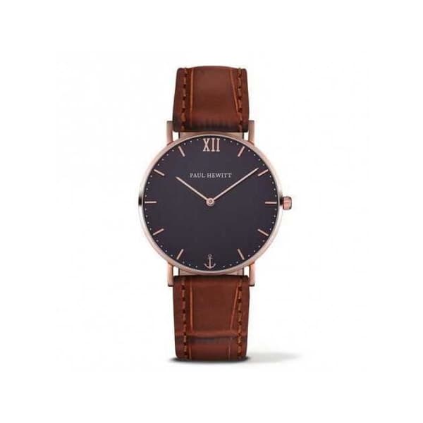 Damklocka - Paul Hewitt - PH-SA-R-ST-B-14S - Brunt läder - Ø 39 mm - 5 ATM vattentäthet