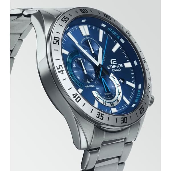 Klocka - CASIO - EDIFICE - Kvarts - Mineralglas - Vattentät 10 ATM - Grå