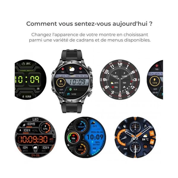 Ksix Venture Black - Smartwatch Xxl 1.85"