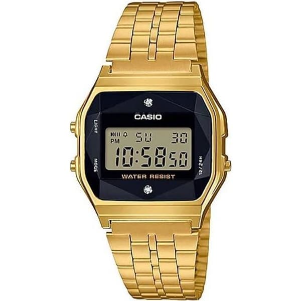 Digital klocka - CASIO - A159WGED-1EF - Rostfritt stål - Guld - Dam