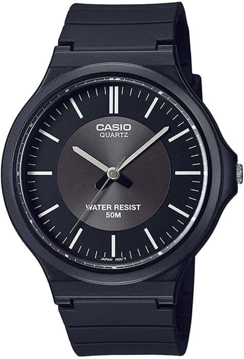 Casio - Herrklocka - Analog kvarts - Svart plastrem - MW-240-1E3VEF