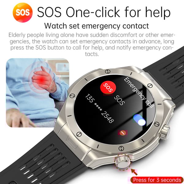 INF Smartwatch: EKG, Sömnhjälp & Bluetooth-samtal