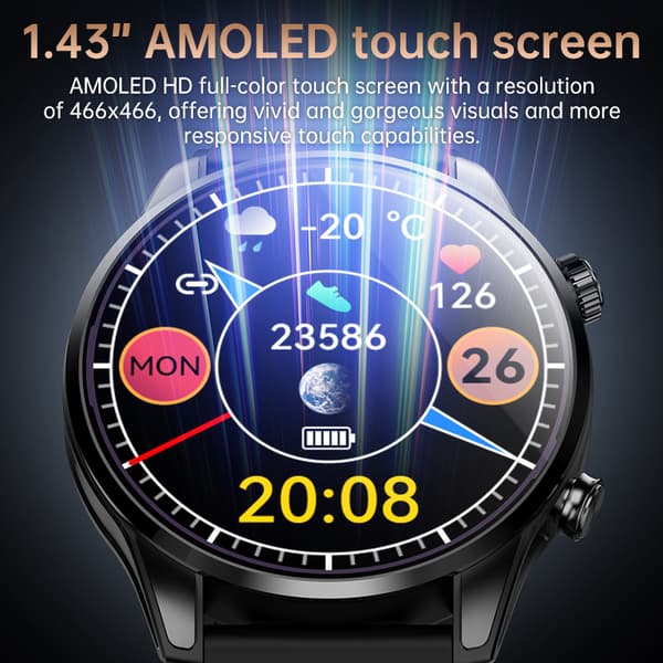 INF GPS Bluetooth Opkald Smartwatch - Sølv
