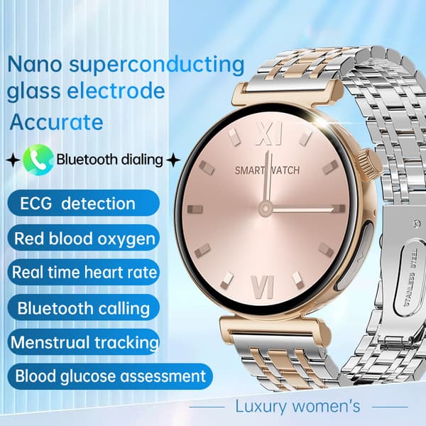 INF Smartwatch för kvinnor: EKG, Bluetooth-samtal & Musik