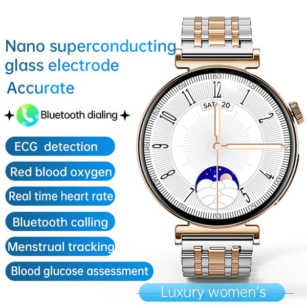 INF Smartwatch för kvinnor: EKG, Bluetooth-samtal & Musik