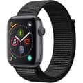 Miniatyrbild 1 av 2: Apple Watch Series 4 GPS - 44mm Kapsel i rymdgrå aluminium - Svart rem (2018) - Återvunnen - Godtagbart skick- REFURBISHED