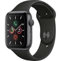 Miniatyrbild 1 av 2: Apple Watch Series 5 GPS 44 mm Space Grey aluminiumfodral - Svart band - M/L (2019) - Renoverad - Mycket bra skick- REFURBISHED