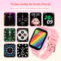 Miniatyrbild 6 av 6: K IKIDO Smartwatch Barn, Smart klocka med SOS, Musik, Videosamtal, GPS, Magisk kamera, vattentålig, Rosa
