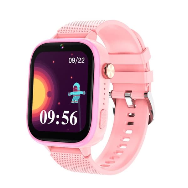 K IKIDO Smartwatch Barn, Smart klocka med SOS, Musik, Videosamtal, GPS, Magisk kamera, vattentålig, Rosa