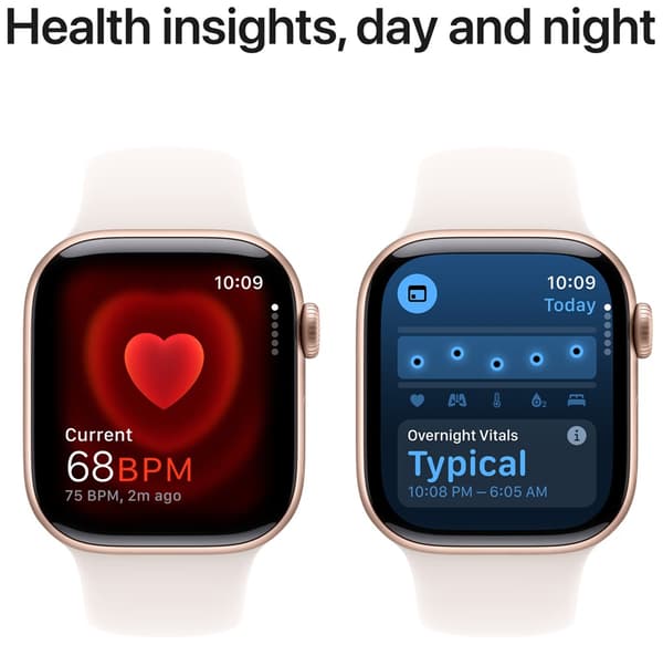 Apple Watch Series 10 GPS 46mm - Rose Gold Aluminium Case with Light Blush Sport Band - M/L