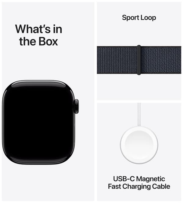 Apple Watch Series 10 GPS + Cellular 46mm - Jet Black Aluminium Case with Ink Sport Loop