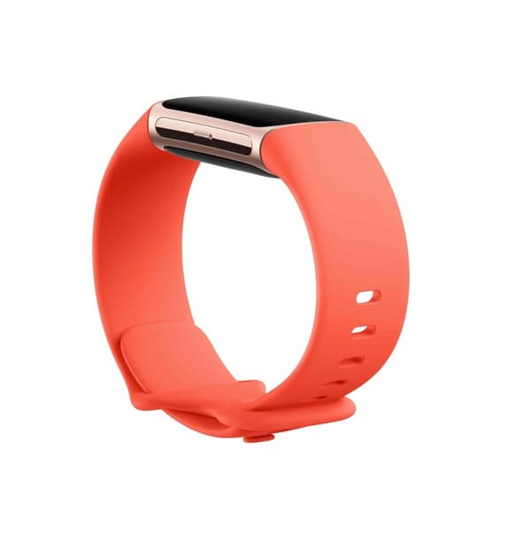 Fitbit Charge 6 aktivitetsarmband korall band/Champagne guld aluminium