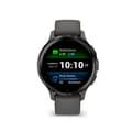 Miniatyrbillede 1 af 5: GPS Smartwatch - GARMIN - Venu 3S - 30,4 mm (1,2) - Gråt stål, mørkegråt urkasse og mørkegrå silikonerem
