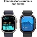 Miniatyrbillede 5 af 6: Apple Watch Ultra 2 GPS + Cellular - 49 mm - Sort titaniumurkasse - Mørkegrøn Alpine Loop-rem - Lille