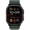 Miniatyrbillede 2 af 6: Apple Watch Ultra 2 GPS + Cellular - 49 mm - Sort titaniumurkasse - Mørkegrøn Alpine Loop-rem - Lille