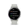 Miniatyrbillede 2 af 5: GPS Smartwatch - GARMIN - Venu 3S - 30,4 mm (1,2) - Sølvfarvet stål, salviegrøn urkasse og salviegrøn silikonerem