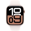 Miniatyrbillede 2 af 6: Apple Watch Series 10 GPS - 46 mm - Rosaguld aluminiumskasse - Lysebrun sportsrem - S/M