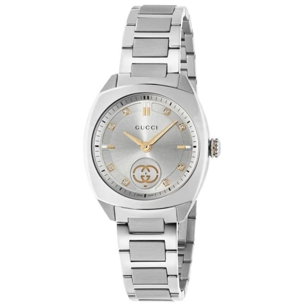 Damklocka Gucci YA142510 Silvrig