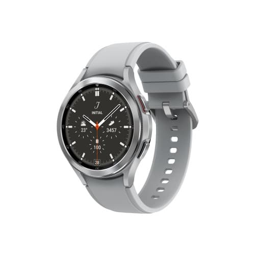 Samsung Galaxy Watch4 Classic - silver - smart klocka med ridge-sportband - silver - 16 GB