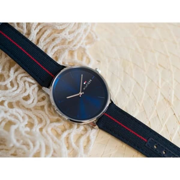 Klocka - Tommy Hilfiger - 1791844 - Analog Quartz - Blå tygrem - 43 mm