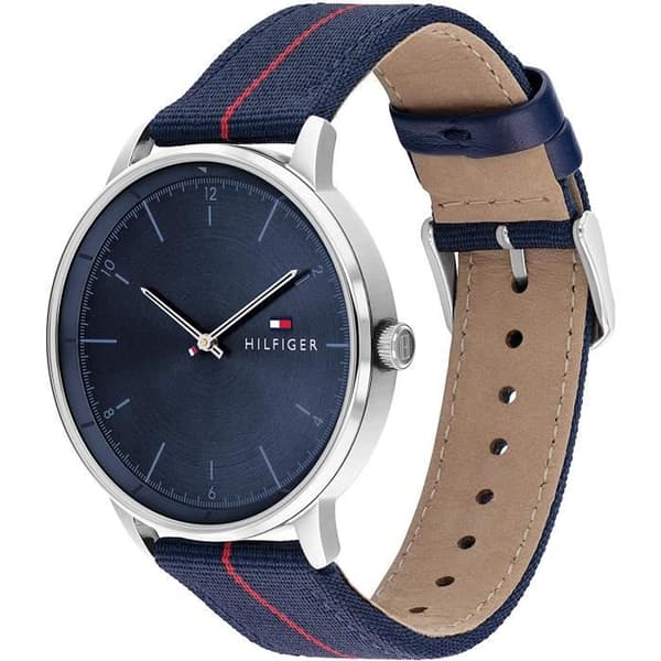Klocka - Tommy Hilfiger - 1791844 - Analog Quartz - Blå tygrem - 43 mm
