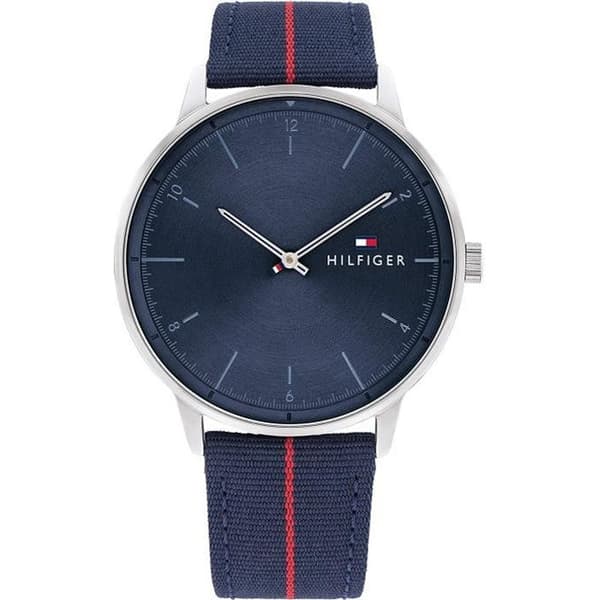 Klocka - Tommy Hilfiger - 1791844 - Analog Quartz - Blå tygrem - 43 mm
