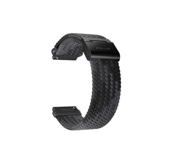 Polar klockarmband 20mm S/L, svart flätat